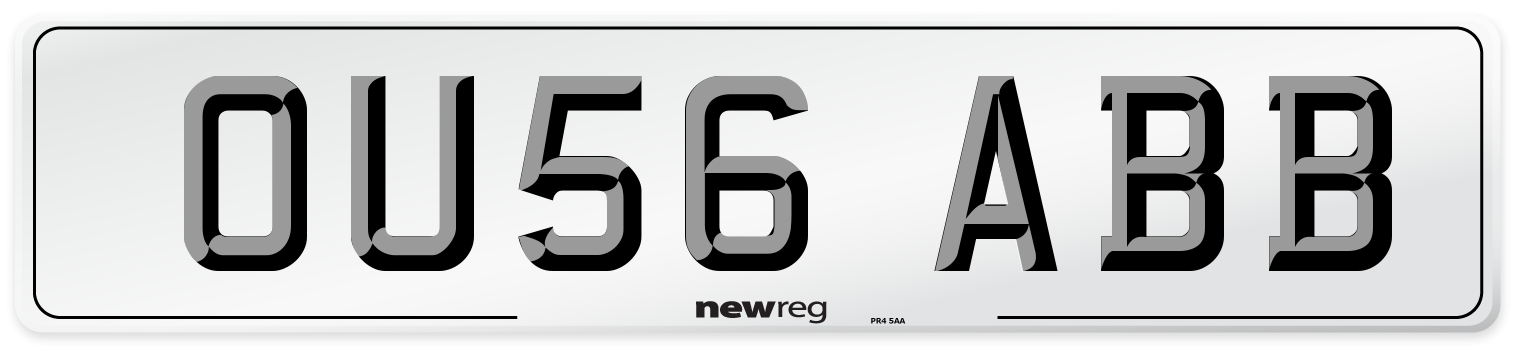 OU56 ABB Number Plate from New Reg